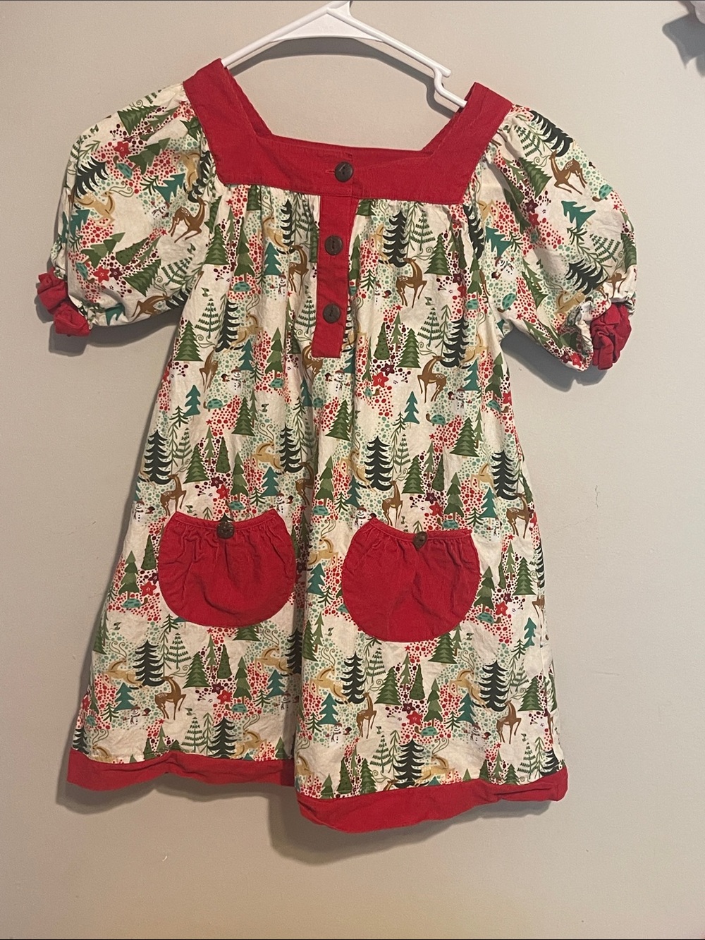 Banana Split girls 6 Christmas reindeer dress